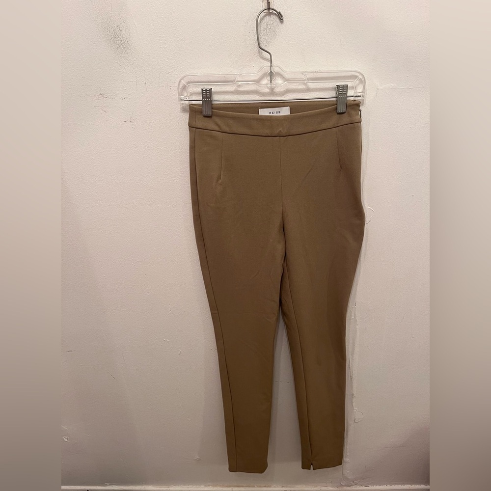 Reiss Skinny Trousers Moss Green/Brown Size 2